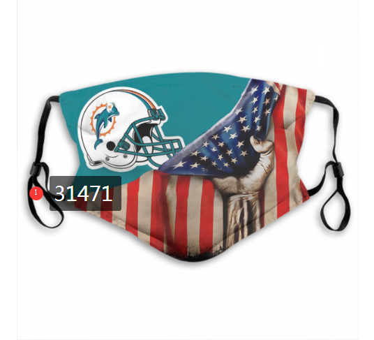 NFL 2020 Miami Dolphins 115 Dust mask with filter->nfl dust mask->Sports Accessory
